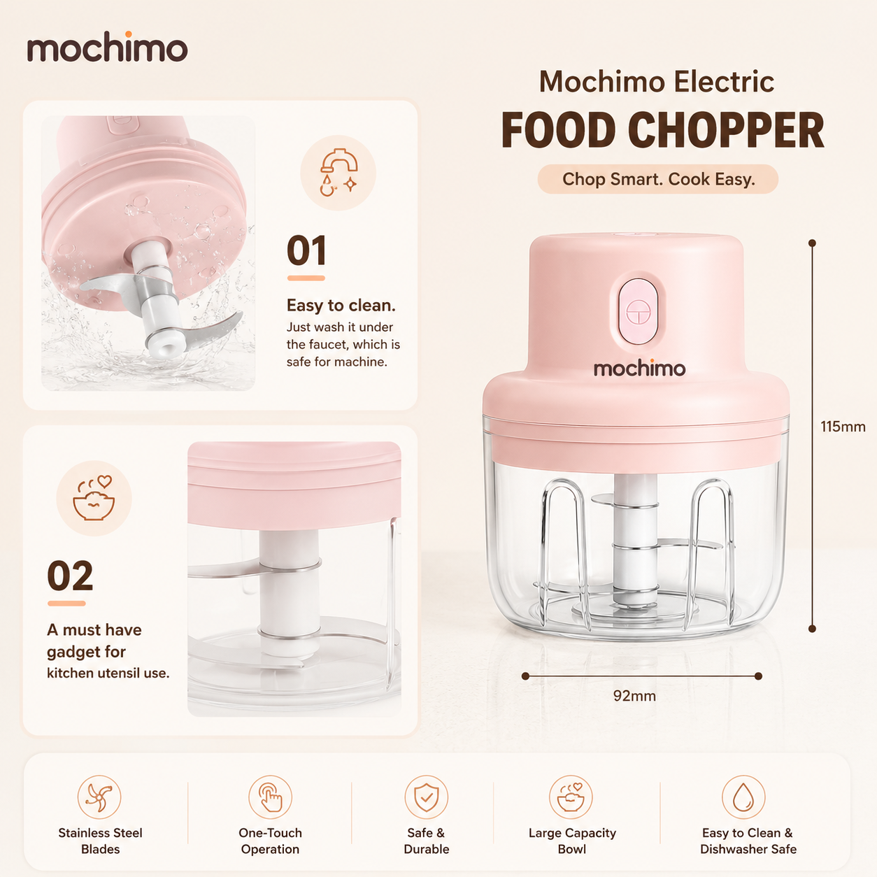 Electric food chopper wireless
